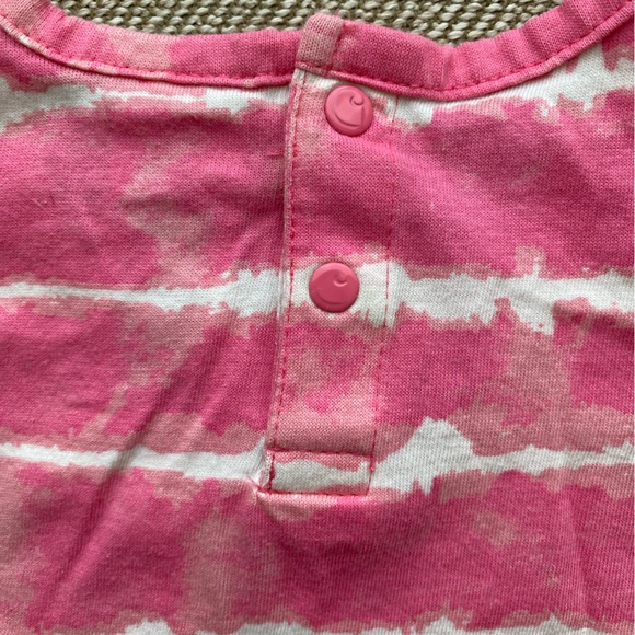 Carhartt Pink Sleeveless Snap Tee Shirt. Size 12 Months. Like New. - Picture 3 of 6